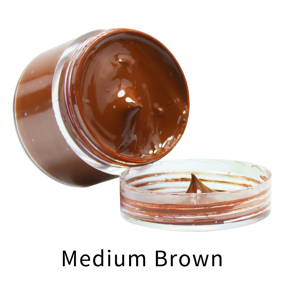 Leather Shoe Polish - Couro marrom médio tintura pintura oleosa